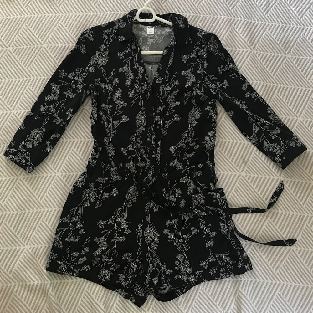 Linen Floral Romper